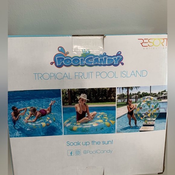 NEW Resort Collection Pool Candy Tropical Fruit Jumbo Pool Island Float 60” - Picture 2 of 5